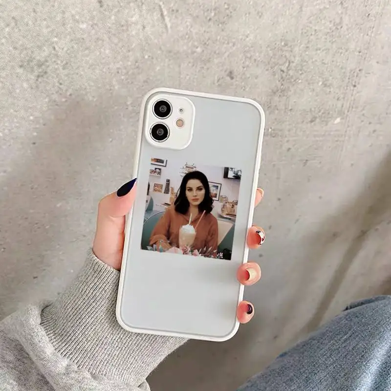 

Lana Del Rey Phone Case For iPhone 12 11 Mini Pro XR XS Max 7 8 Plus X Matte transparent White Cover