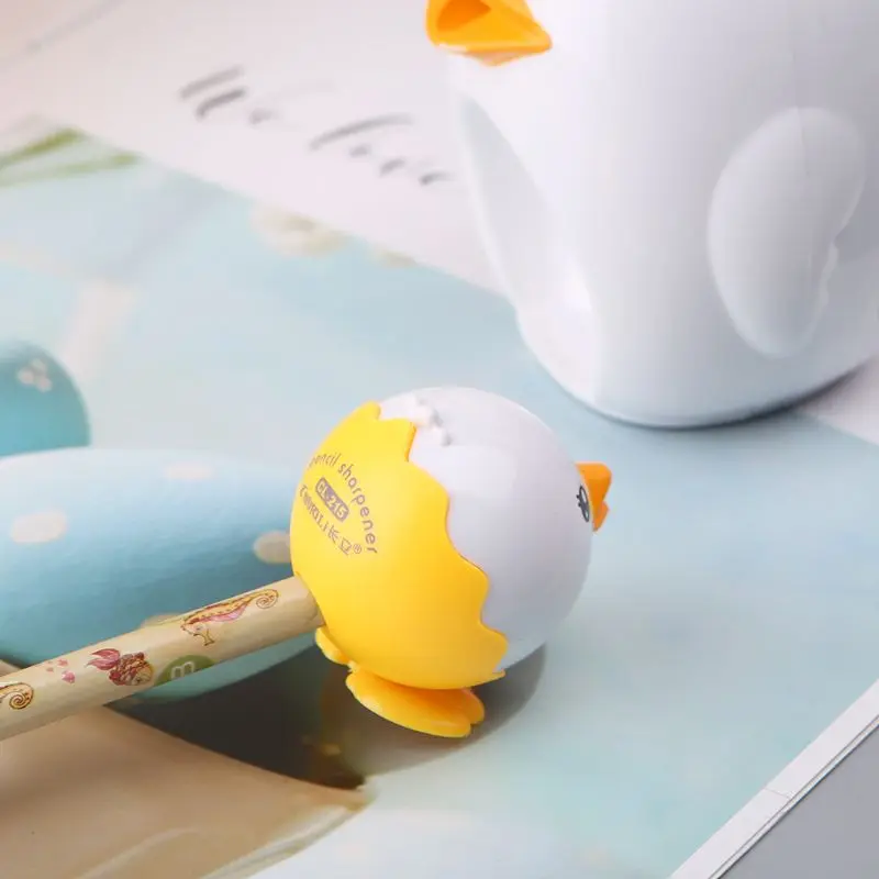

Cute Kawaii Chick Animal Style Pencil Sharpener Novelty Hand Mechanical Stationery Pencil Sharpeners Tool for School Student