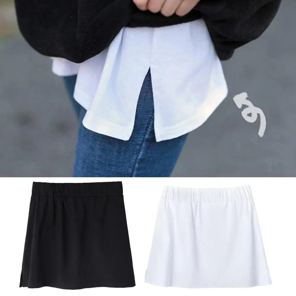 

Fashion Women Adjustable Splitting Fake Blouse Sweater Tail Hem Dress Underskirt