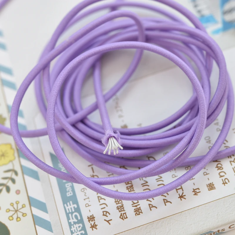 

10meters 2.5mm Colorful High-Quality Round Elastic Band Round Elastic Rope Rubber Band Elastic Line DIY Sewing Accessories