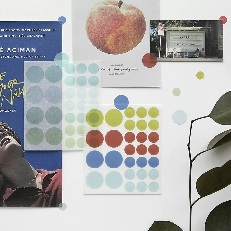 Креативные Dots записываемые декоративные наклейки Label дневник стационарный