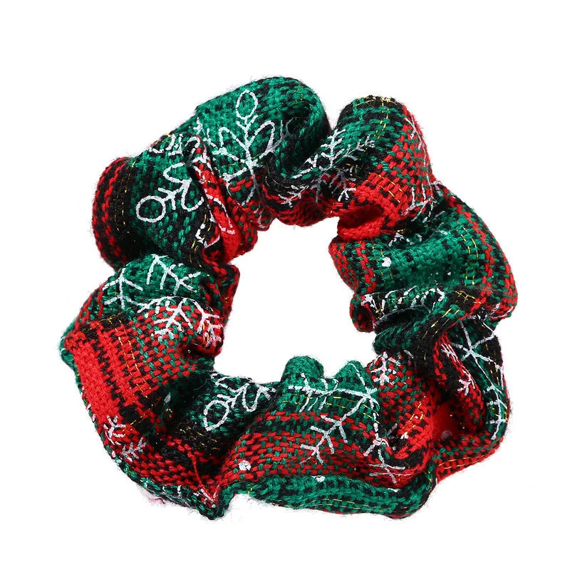 

Hair Band Christmas Snowflake Plaid Hair Tie Headbands For Women Girl Christmas Eve Hair Accessories