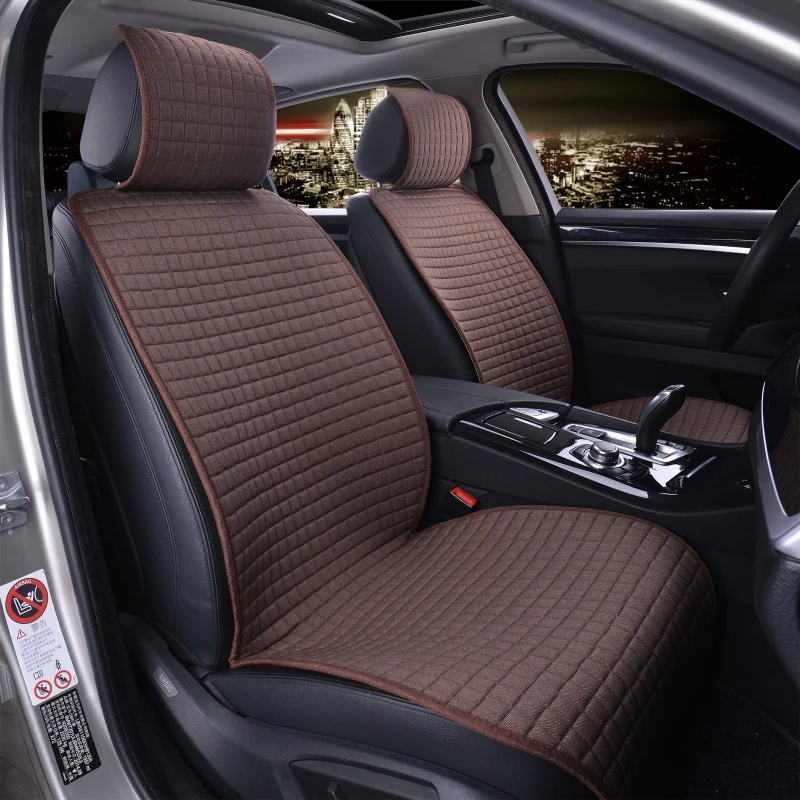 Чехол для автомобильного сиденья из льна дышащая удобная подушка летний и