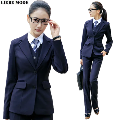 

2021 Spring Autumn Woman Suit Women Blazer Set Oversized Business Pants Suits Plus Size Ladies Professional Uniform Clothes 7XL