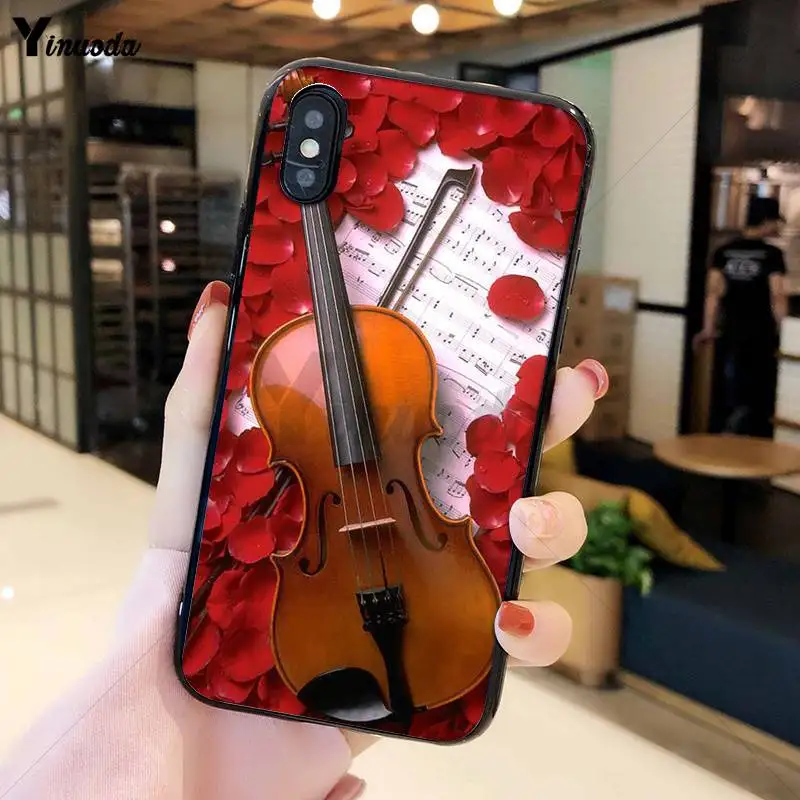 Популярная гитара Yinuoda красочный милый чехол для телефона Apple iPhone 8 7 6 6S Plus X XS MAX 5 5S