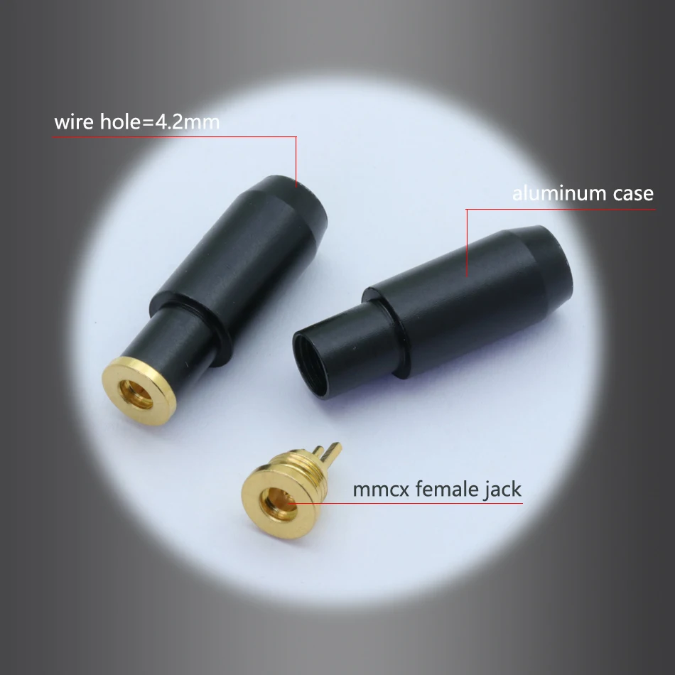2 шт./1 пара энтузиастов разъем для наушников MMCX гнездо Позолоченный разъем для наушников припой длинный корпус для Shure ED5 SE535
