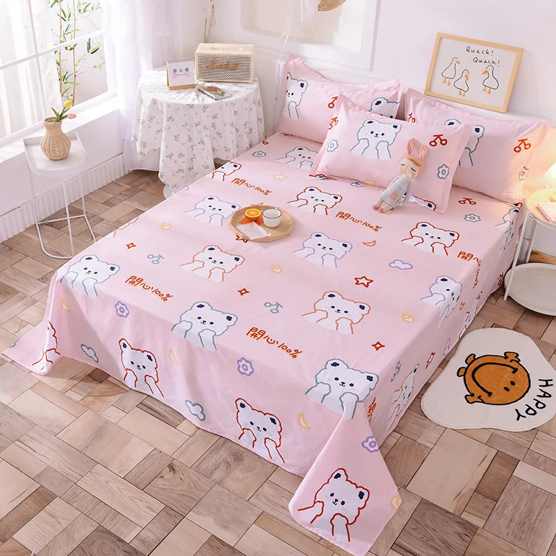 

Простыня односекционная из хлопка, простой и современный Размер King-Size, простыня с цветочным рисунком, без наволочки