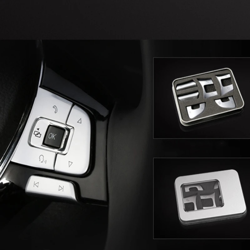 6 шт. автомобильная накладка на руль ручку наклейка для Passat B7 B8 JETTA Tiguan GOLF MK7