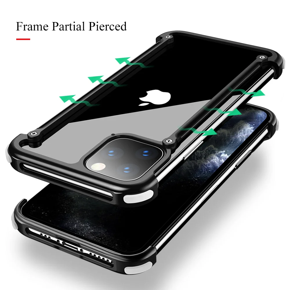 Чехол для телефона Iphone 11 11pro max роскошный металлический каркас в форме подушки