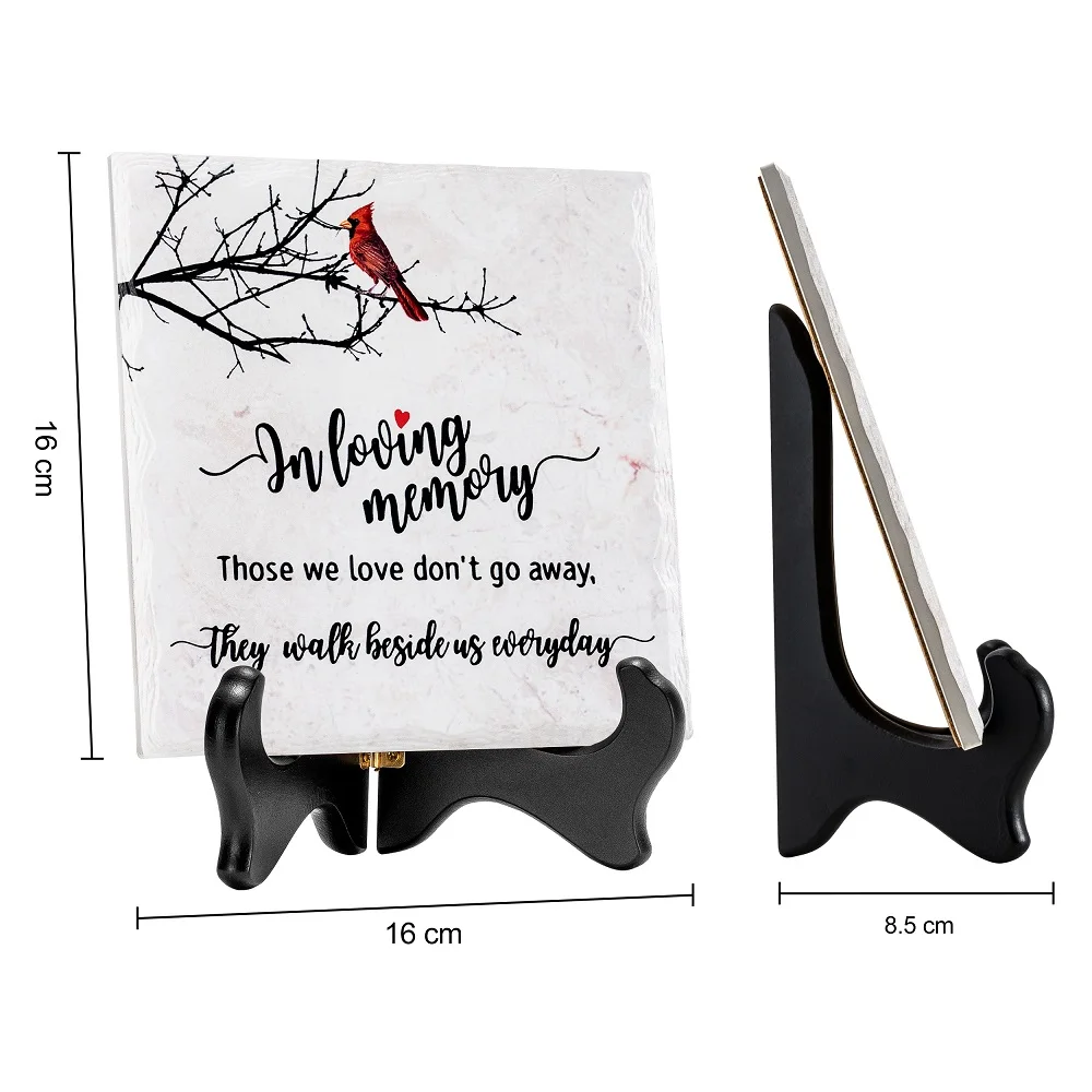 Memorial Decor Condolence Gifts For Loss Of Mom Dad Husband In Loving Memory Funeral Stone Wooden Stand Bereavement | Дом и сад