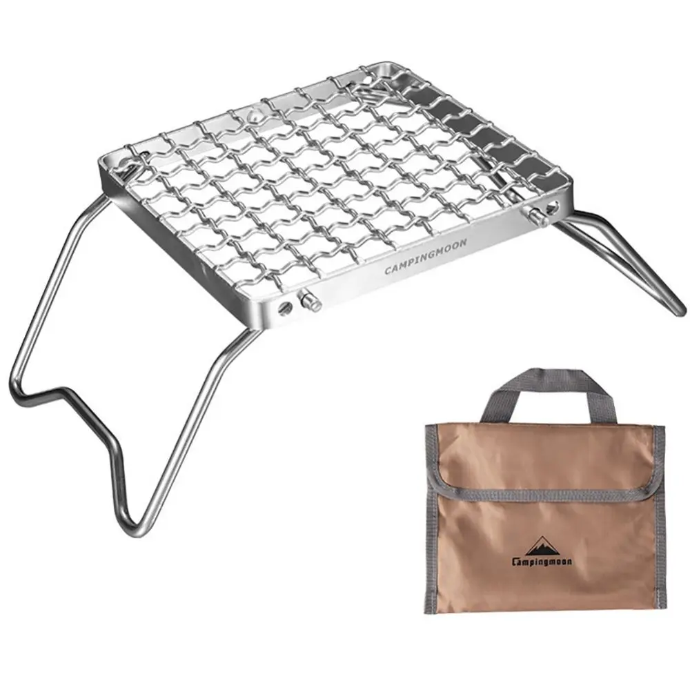 

BBQ Outdoor Home Duty Portable Mini Campfire For Camping Barbecue Tool Folding Grill Picnic Grate Encrypted Stainless Steel