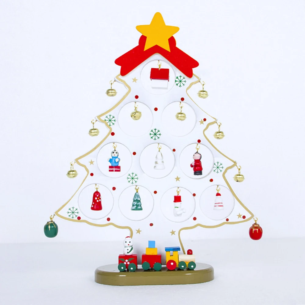 

DIY Christmas Ornament Wooden Christmas Tree Christmas Hanging Ornament Gift For Kids Home Xmas Desktop Ornament