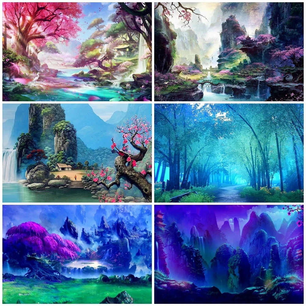 

Full Diamond 5D DIY Diamond Painting Forest Landscape Diamond Embroidery Cross Stitch Rhinestone Mosaic Picture Home Decoration