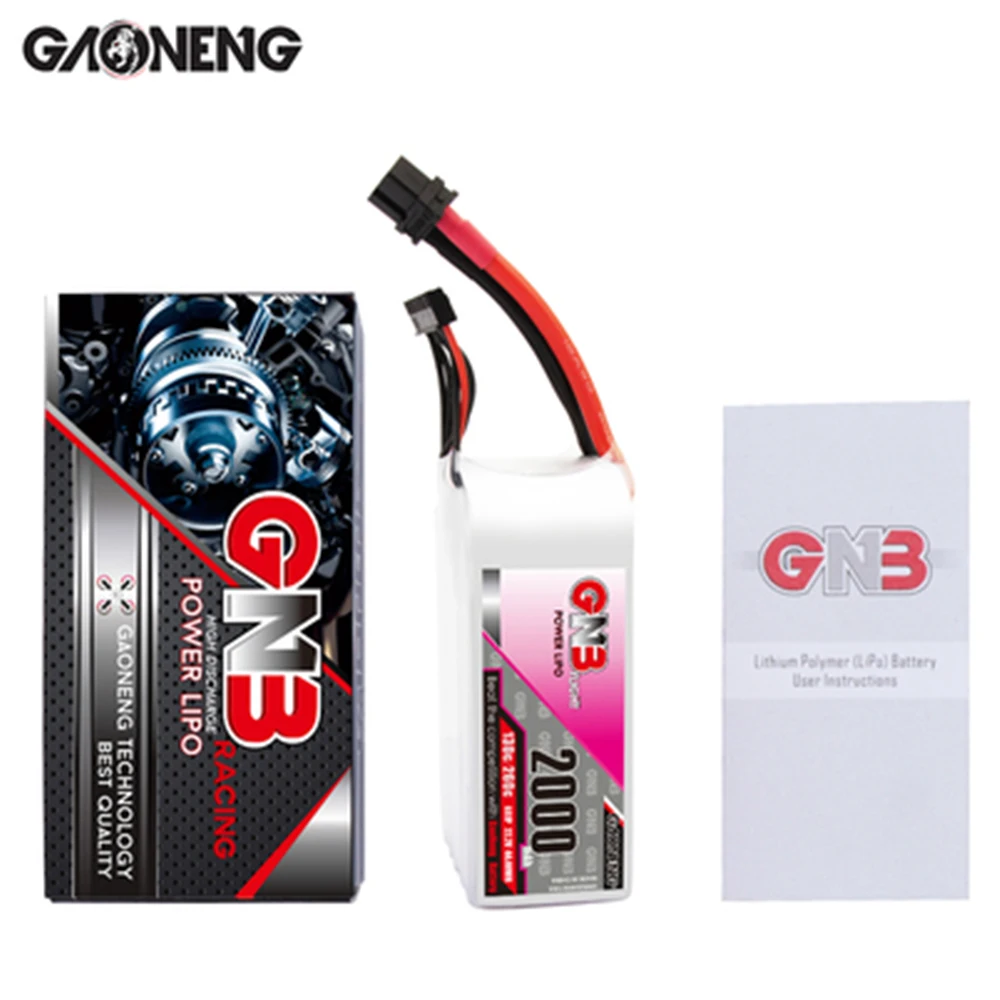 

GNB GAONENG 2000mAh 2 / 3 / 4 / 5 / 6S 130C Four Axis Traversing Aircraft Remote Control UAV Lithium Battery
