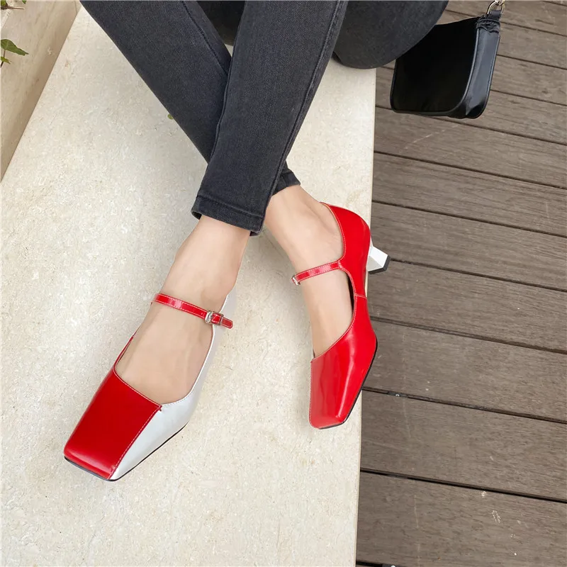 

MORAZORA 2021 New Fashion Women Pumps Genuine Leather Ladies High Heels Shoes Summer Mixed Colors Party Wedding Shoes