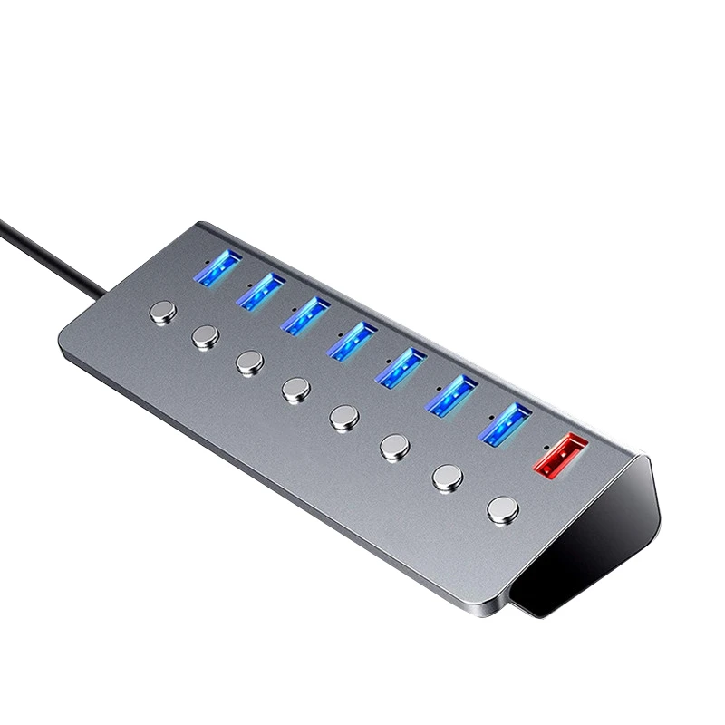 

USB 3.0 Hub with Independent Switch Power Supply Port Computer Multi-Interface One Drag Seven Expander