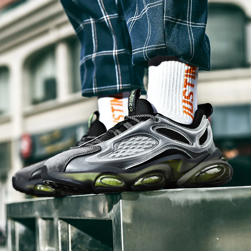 

Sneakers Men Fashion Casual Sports Shoes Comfortable Outdoor Non-slip Men Running Shoes Mesh Breathable Lacing Jogging Shoes