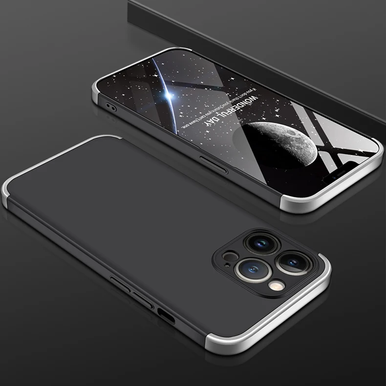 

Full Cover Case For iPhone 13 Pro Max iphone13 Mini Shockproof Matte Phone Back Hard Case For iPhone 13pro max with Glass Film