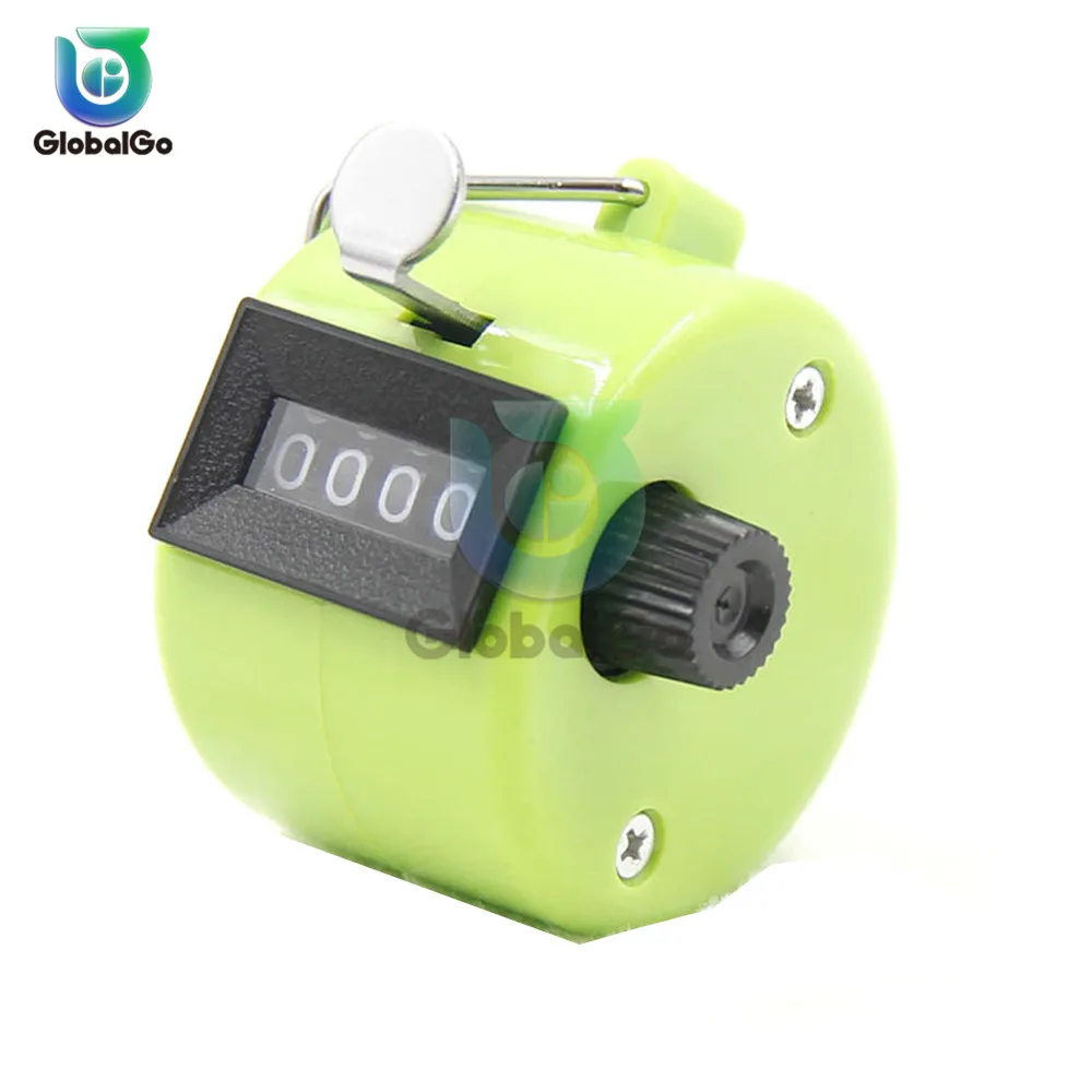 

4-значные счетчики чисел, механический ручной счетчик для пальцев, таймер-кликер для занятий спортом на открытом воздухе, гольф, футбольный счетчик, брелок для ключей