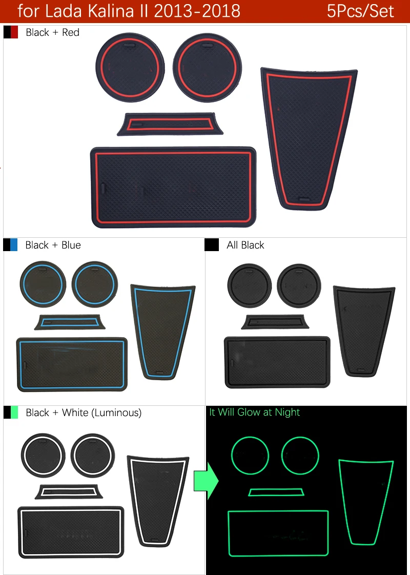 Противоскользящий резиновый коврик для канавки Lada Kalina II MK2 2013 2018 BA3 2192 2194