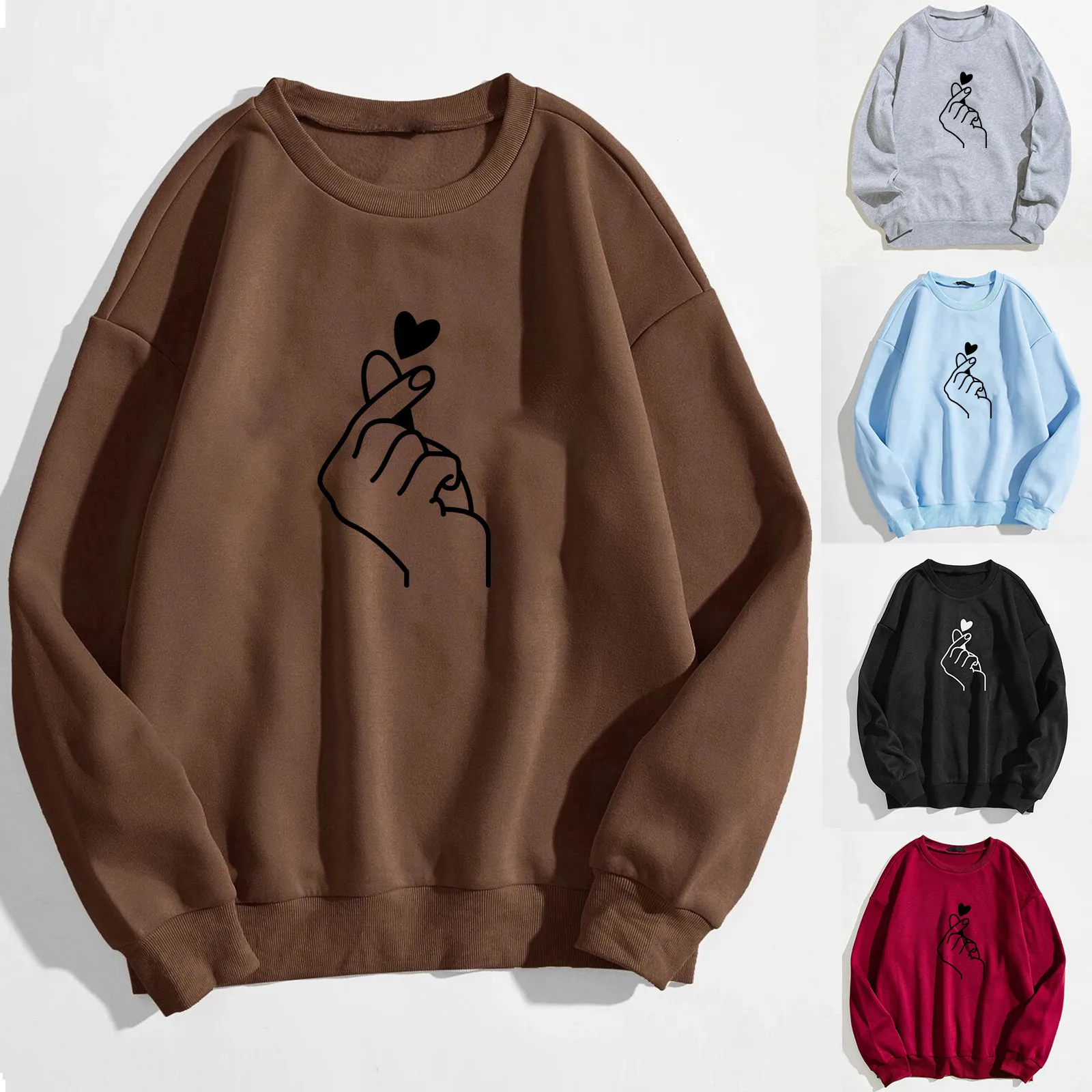 Женская толстовка с графическим принтом пуловер длинным рукавом свитшот топ