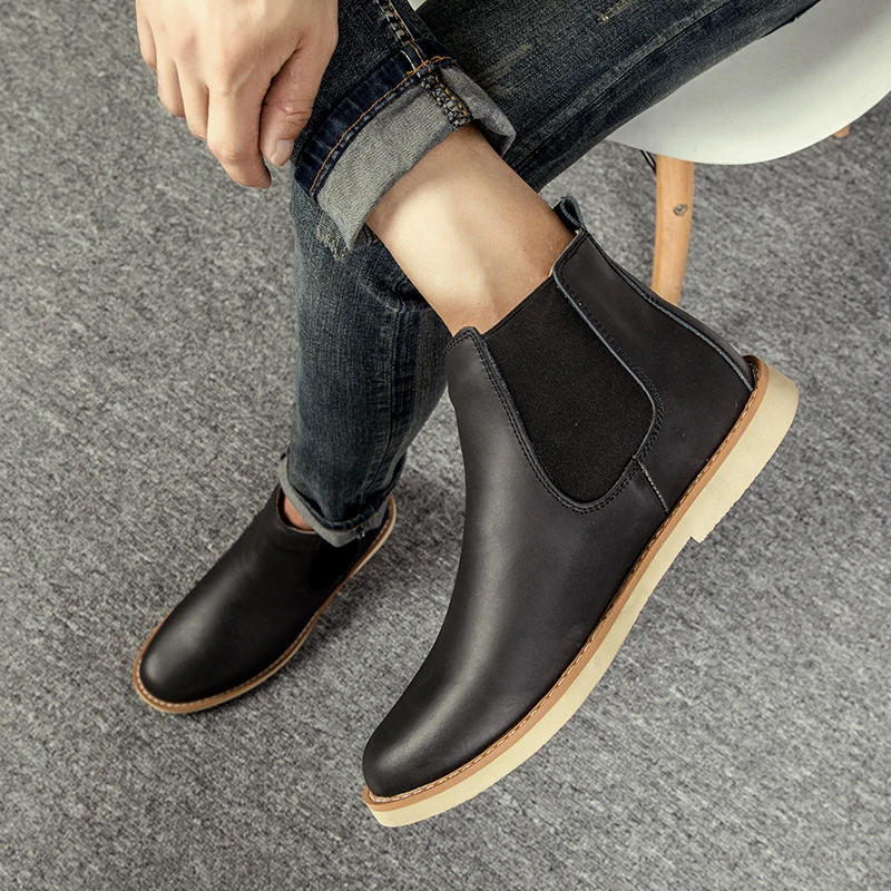 Online Musim Dingin Fashion Pria Sepatu Kulit Asli Mewah Bulu Pergelangan Kaki Sepatu Bot Salju Sepatu Kasual Sepatu Zapatos De Hombre Pasang Kaos Masculina E-store Prince