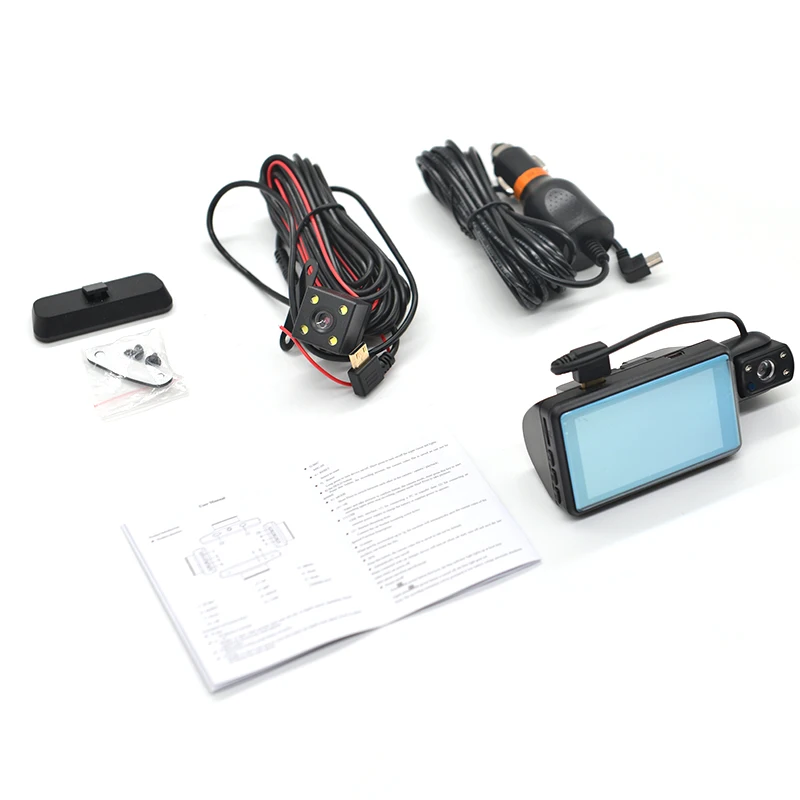 

Mini Video Recorder For Car DVR With Screen Dash Camera Driving Recorder Loop Recording Dual Lens Rotate Auto Parking Monitoring