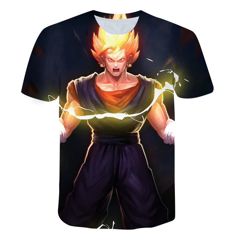 

Summer Kids 3D Short Sleeve T-shirt Anime Figure Print Summer T-shirt Round Neck 4T-14T Baby Clothes 2021 In hot sale Required