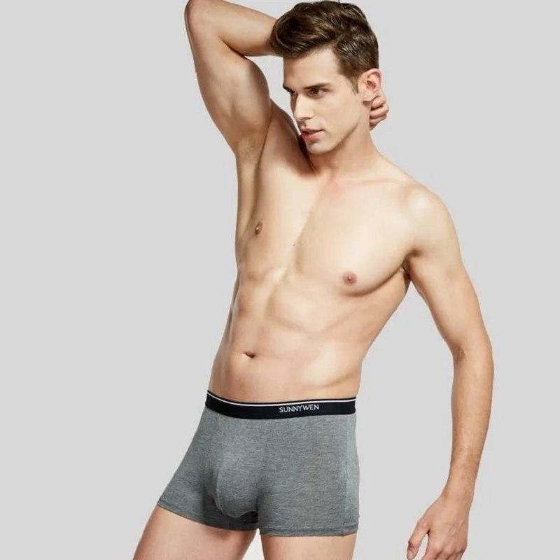 7PCS/Lot  Men Panties Shorts Underwear Boxer Shorts Men's sexy underwear High quality men's underwear Pouch трусы мужские