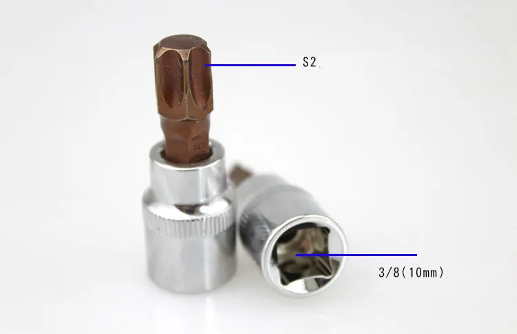 1 шт. 3/8 привод Torx Hex Phillips Pozi торцевые биты T50 T55 T60 отвертки H8 H10 торцевые шестигранные отвертки