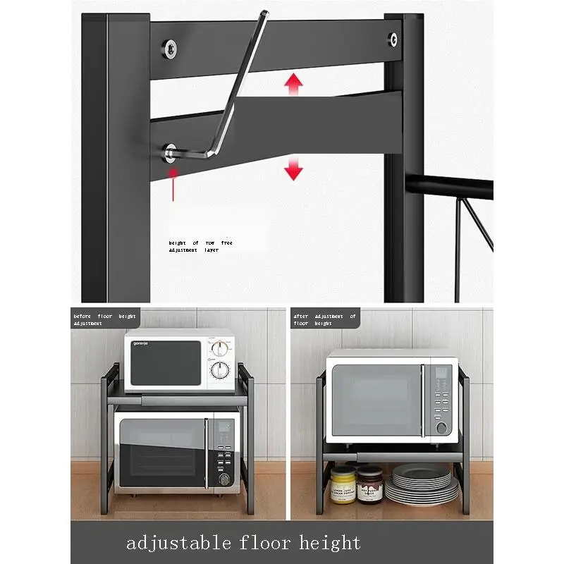 

Organisateur Cosinha Sink Sponge Adjustable Microwave Shelf Mutfak Cocina Organizador Cuisine Kitchen Storage Rack Holder