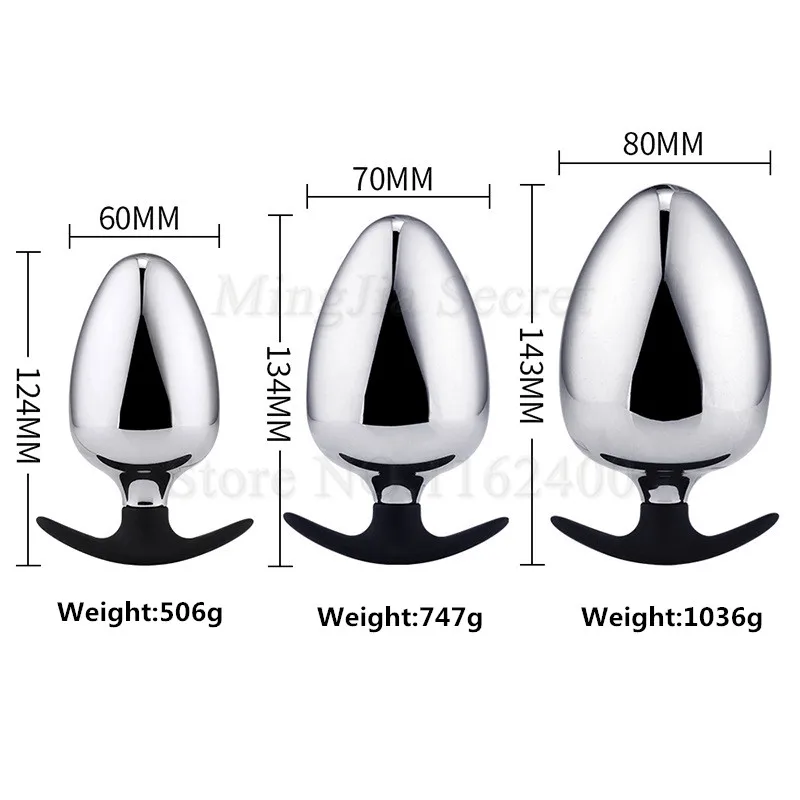 New Dia 60/70/80mm Large Metal Butt Plug Prostata Massager Anus Expansion Dilator Big Anal Beads Ball Sex Product For Couples | Красота и