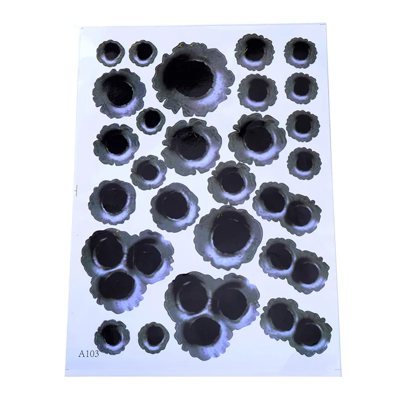 1 шт. Автомобильная Наклейка 3D пуля отверстие забавная Автомобильные Чехлы