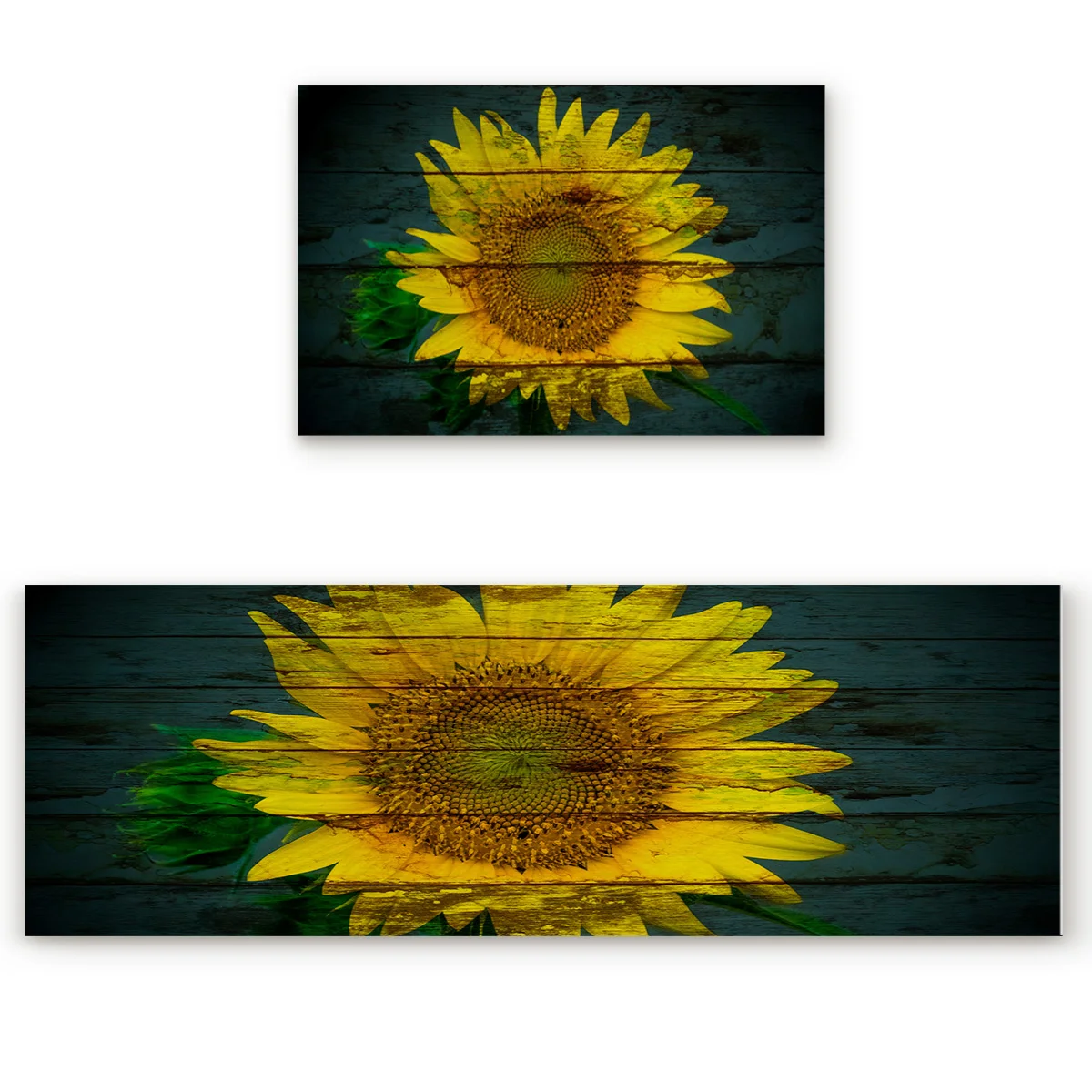 2 шт./компл. винтажный деревянный Подсолнух длинный кухонный коврик для ванной