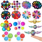 Ручная игрушка-фиджет Спиннер-антистресс, СИМПЛ Димпл, игрушка-фиджет, сенсорная игрушка для снятия стресса с пузырьками для детей