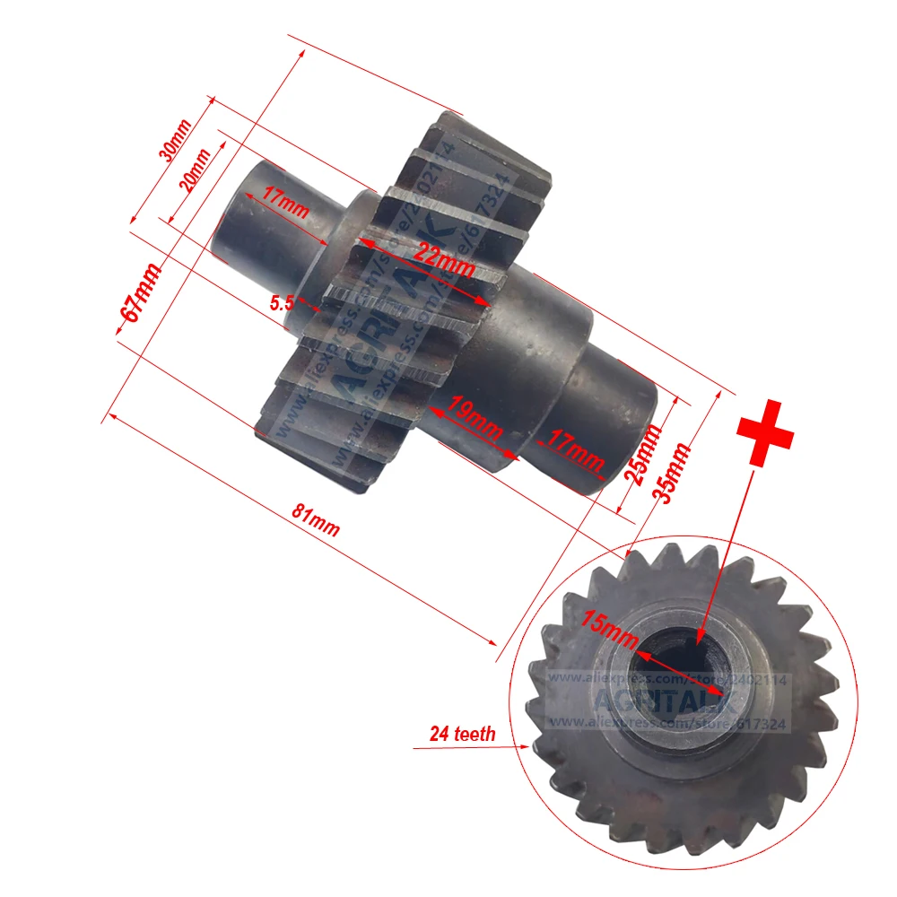 Гидравлическая Шестерня трансмиссии для шестеренчатого насоса вала для Quanchai QC385T, номер детали: