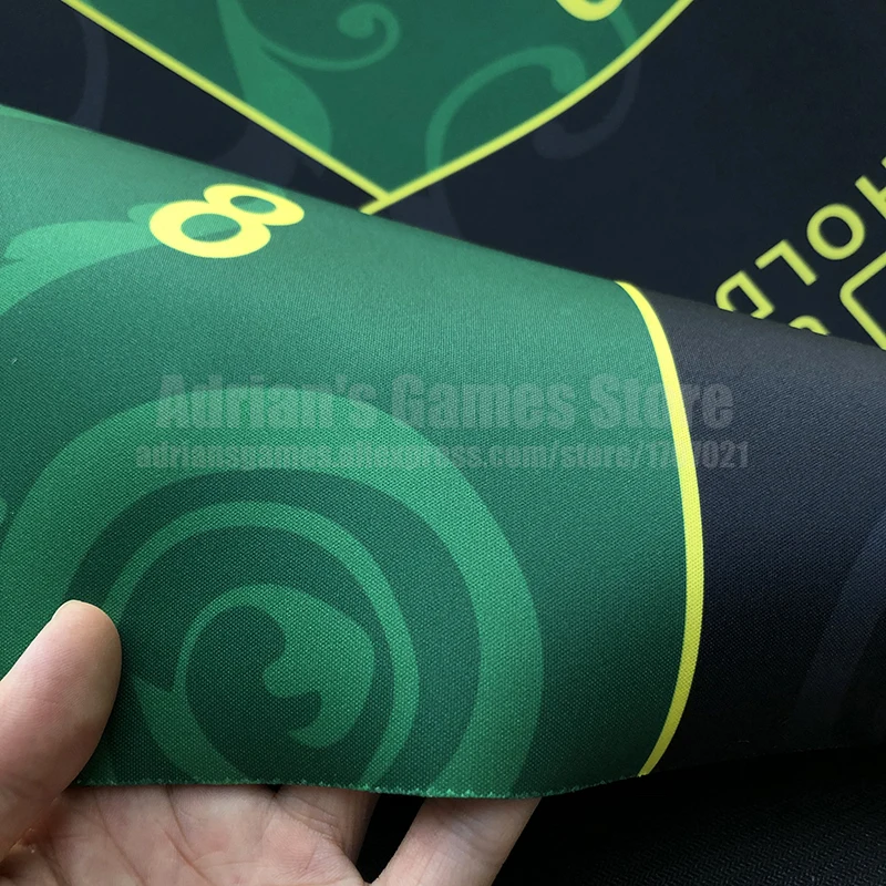 120*60см 10 Игроков Классический Зеленый Техасский Холдем Покер Скатерть Резиновая