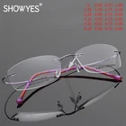 Оправа для очков женская, без оправы, по рецепту, для близорукости, красные