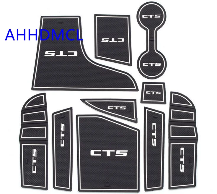 Car Anti-Dirty Pad Door Groove Gate Slot Cup Armrest Storage Mat For Cadillac CT5 2019 2020 |