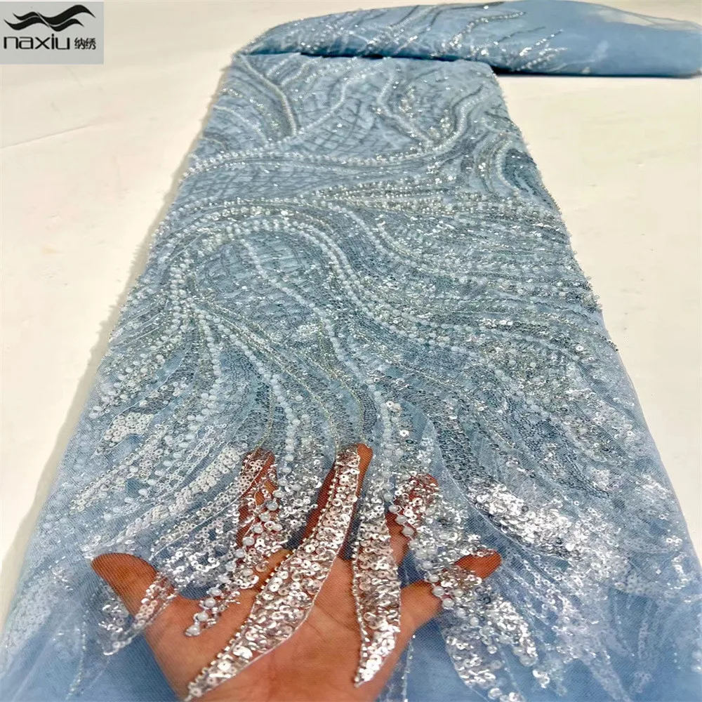 

Африканская сетчатая кружевная ткань Madison, 2022, Высококачественный кружевной материал с блестками, французская Тюлевая кружевная ткань для ...