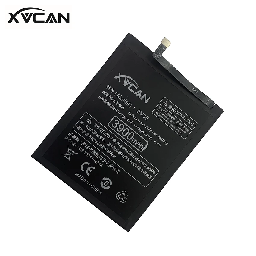 original xvcan phone battery bm3e for xiaomi xiaomi8 mi 8 mi8 m8 real 3900mah high capacity replacement batteria free global shipping