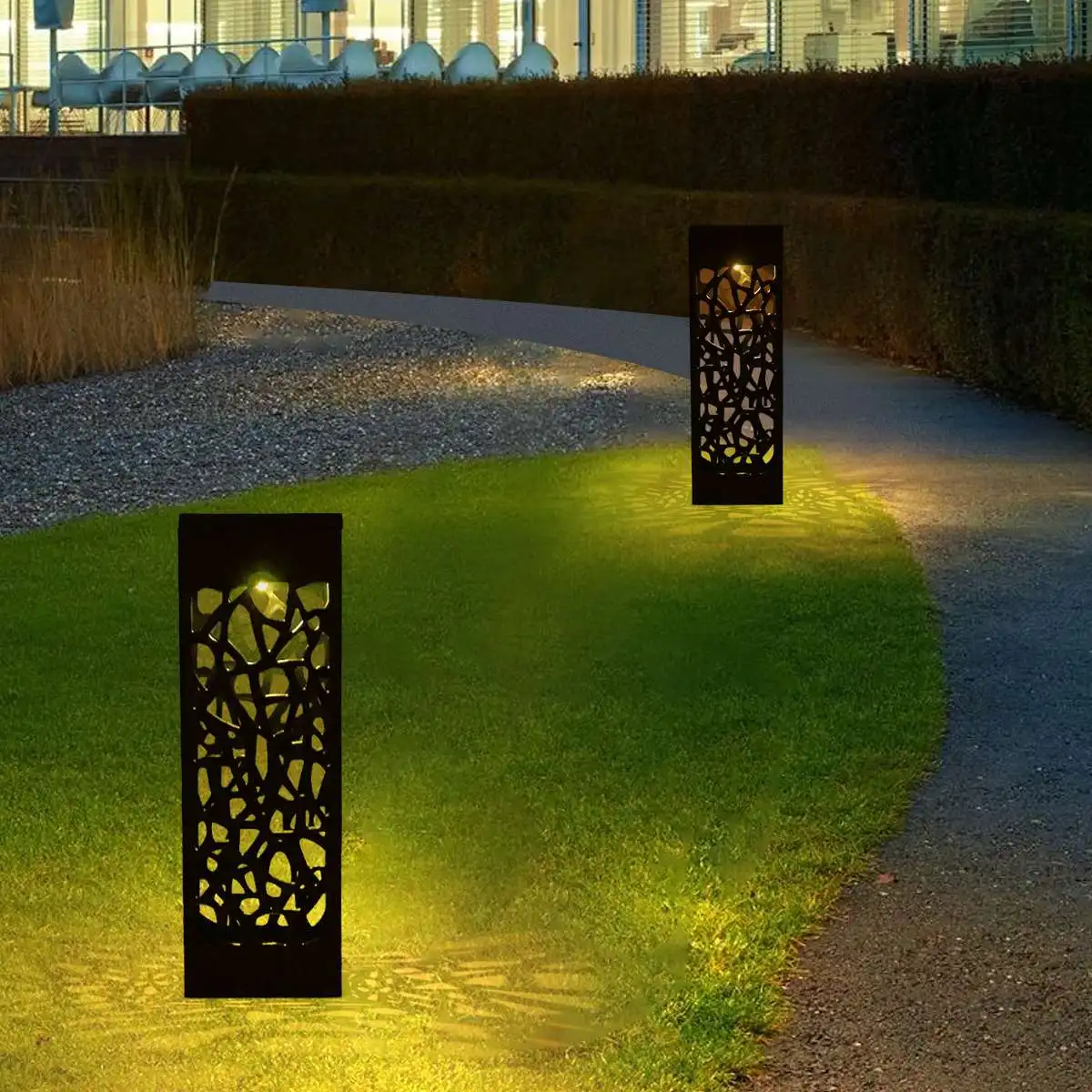 

Solar Lawn Light Decoration Garden Hollow Lawn Lamp Outdoor Soalr Garden Lights Pathway Light Waterproof Garden Solar LED Light