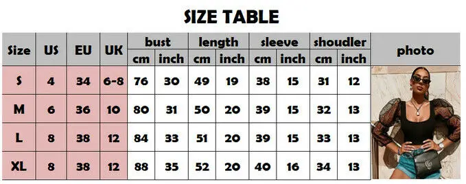 

New Fashion Holiday Women Cropped Tops Sheer Mesh Casual T shirts Puff Sleeve Party Blouse
