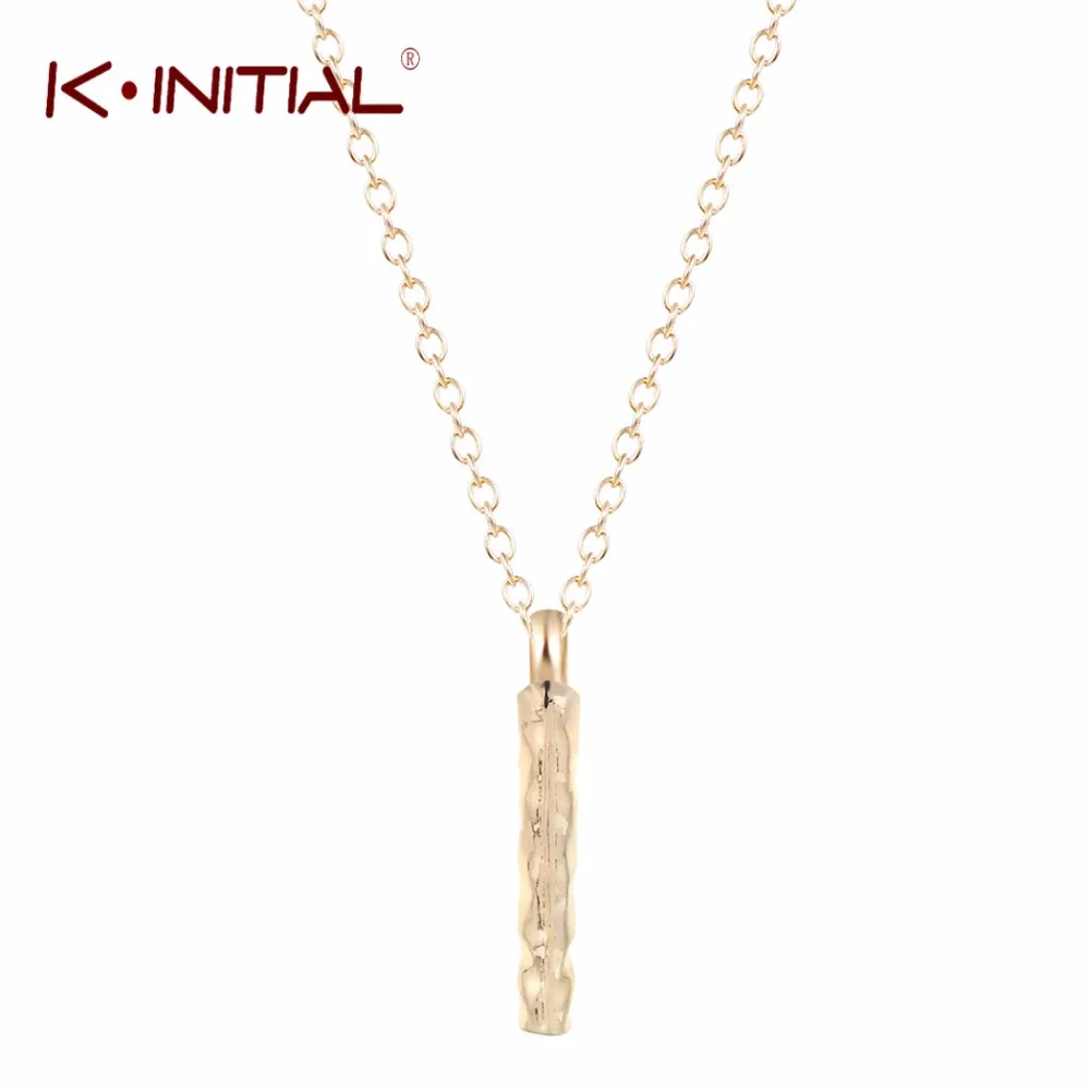 Женское Ожерелье с простой подвеской Kinitial модное Очаровательное ожерелье чокер
