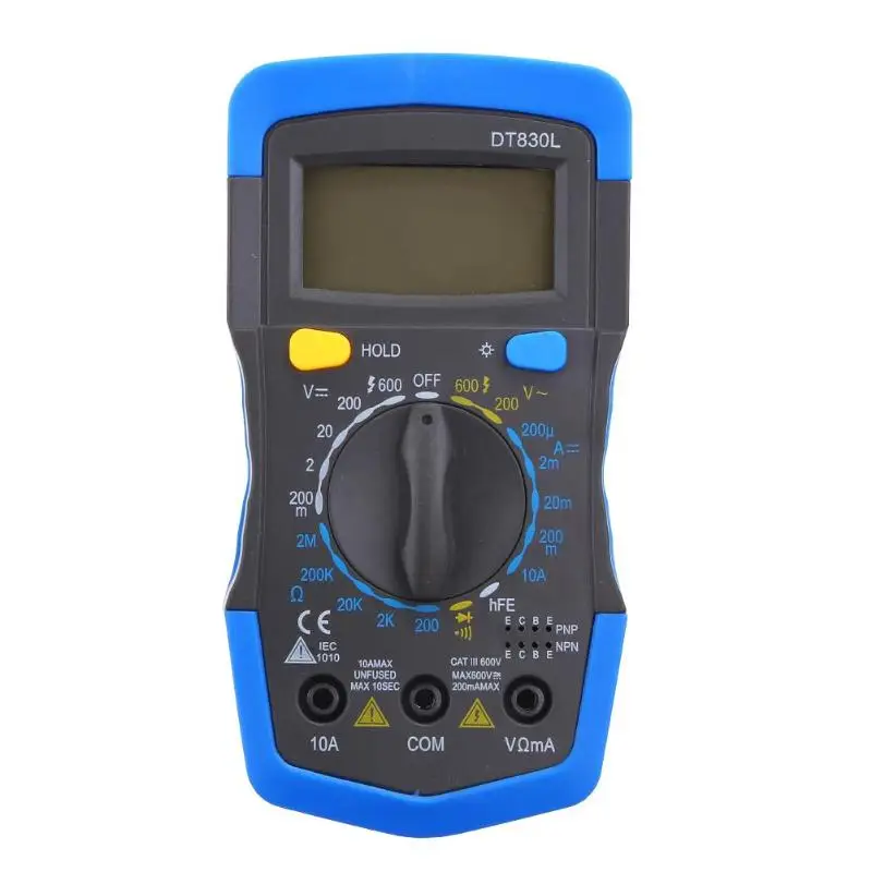 Цифровой мультиметр DT830L с ЖК дисплеем вольтметр амперметр Омметр тестер