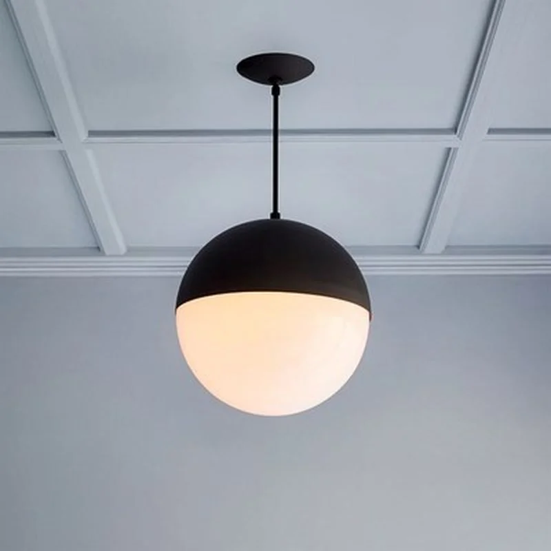 Современные подвесные светильники черный стеклянный шар подвесной светильник
