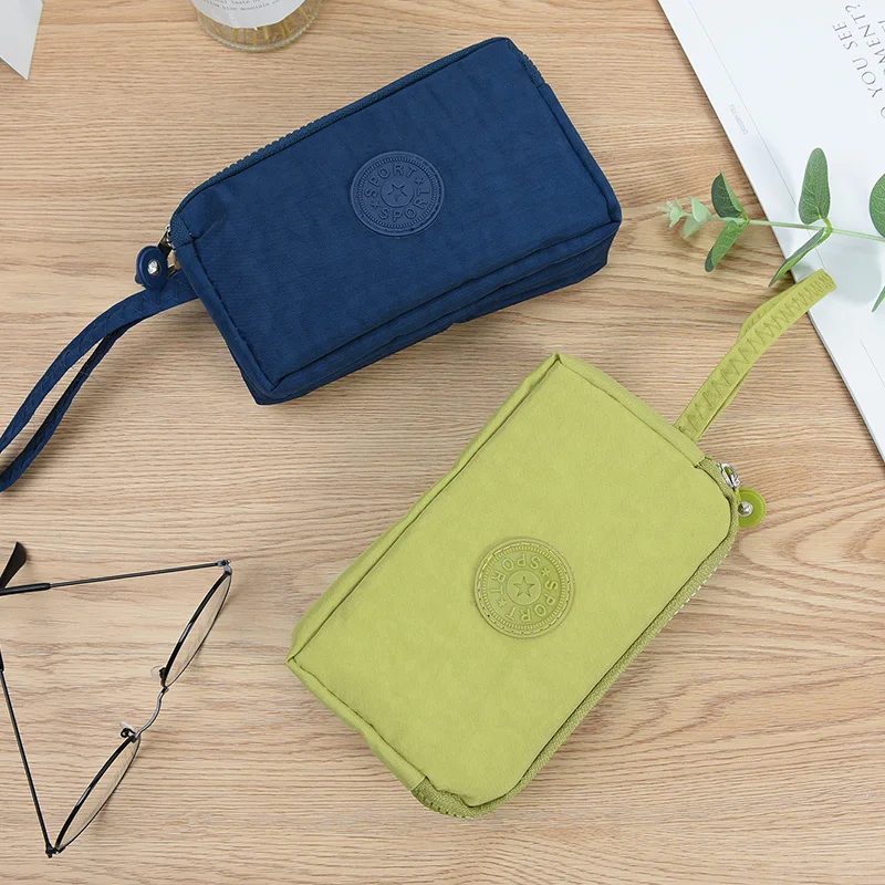 Модный женский Повседневный однотонный кошелек на молнии Длинный