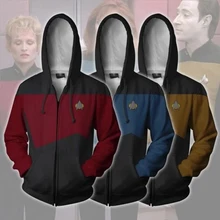 Star Trek Cosplay Jacket Voyager Hoodie 3D Print Women Men Hoodie Hoody Man Hip Hop Casual Coat Sweatshirts With Zipper