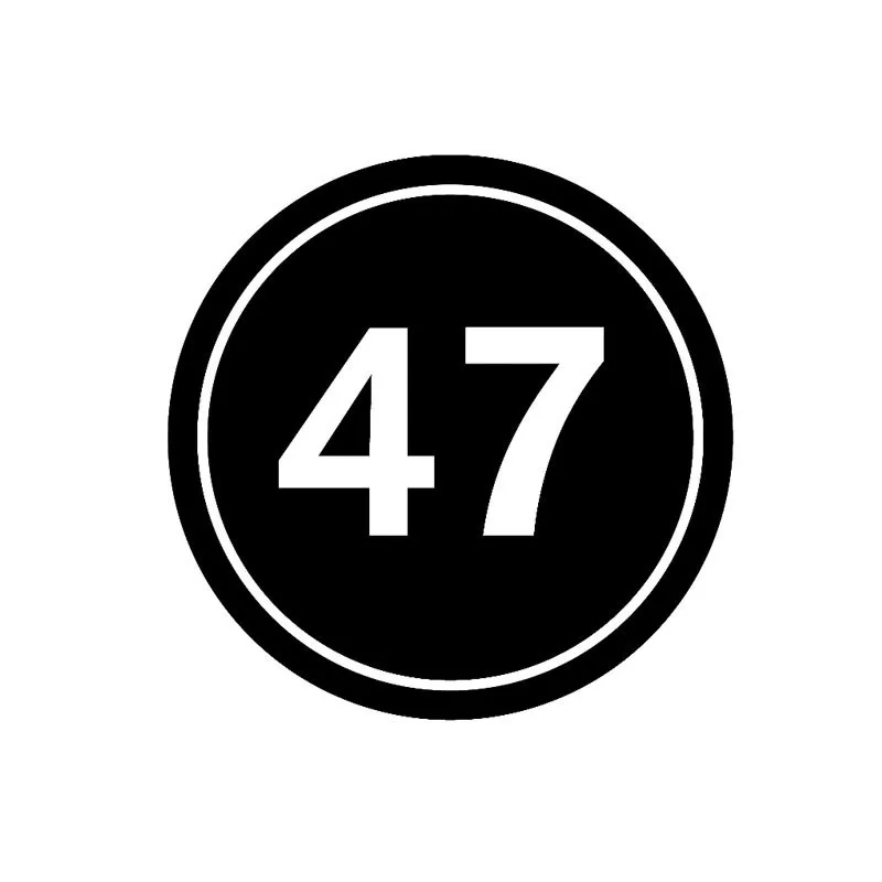 

Personalized Car Sticker Accessory Number 47 Round Circle Car Window Decal Waterproof Occlusion Scratch PVC Apply To Car Window