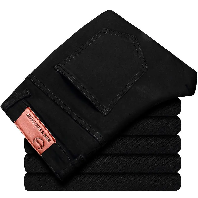 Men's Stretch Jeans Elastic Skinny Pants Korean Black Men's Long Pants 2020 Autumn Size Plus Jeans Pencil Pants Mens Jeans Blue